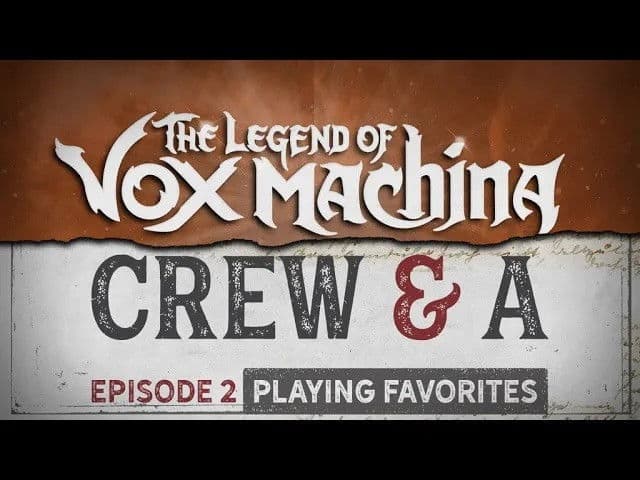 Crew & A Episode 2: Playing Favorites